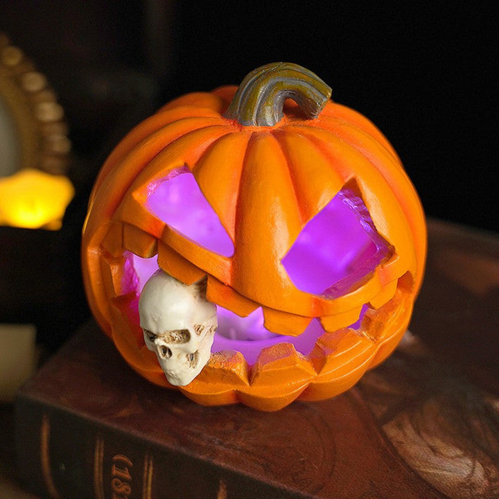 Norvo | Spooky Realistic Jack O'Lantern Halloween Dekorasjon | Hodeskalle Rekvisitt