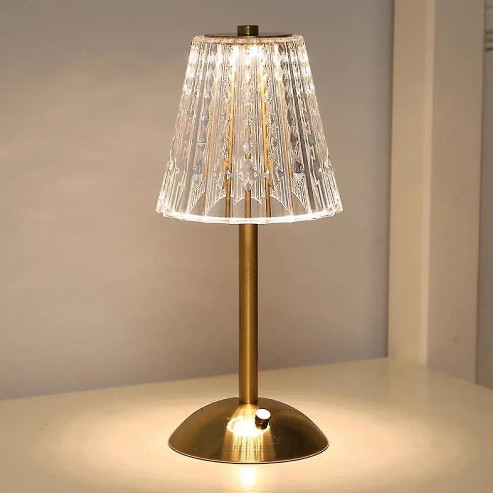 Norvo | CrystalLuxe - Vintage Bordlampe med Elegant Glans