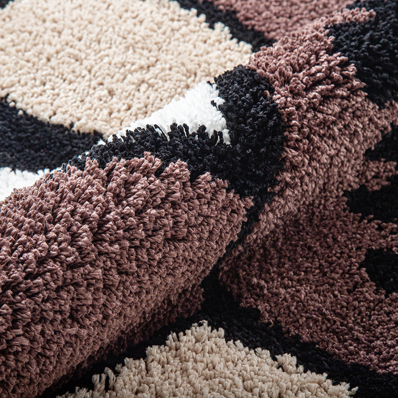 Norvo | Retro Regnbue Smilende Ansikt Tuftet Teppe