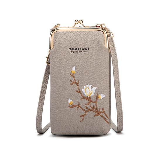 Norvo | Brodert kvinne crossbody lommebok