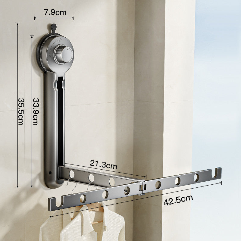 Norvo | Sammenleggbar sugekopp klær tørkerack for vinduer