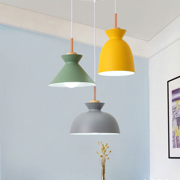Norvo | AuroraLite Nordic Pendant Lamp | Metal Design | 1-Light | Modern Color Options
