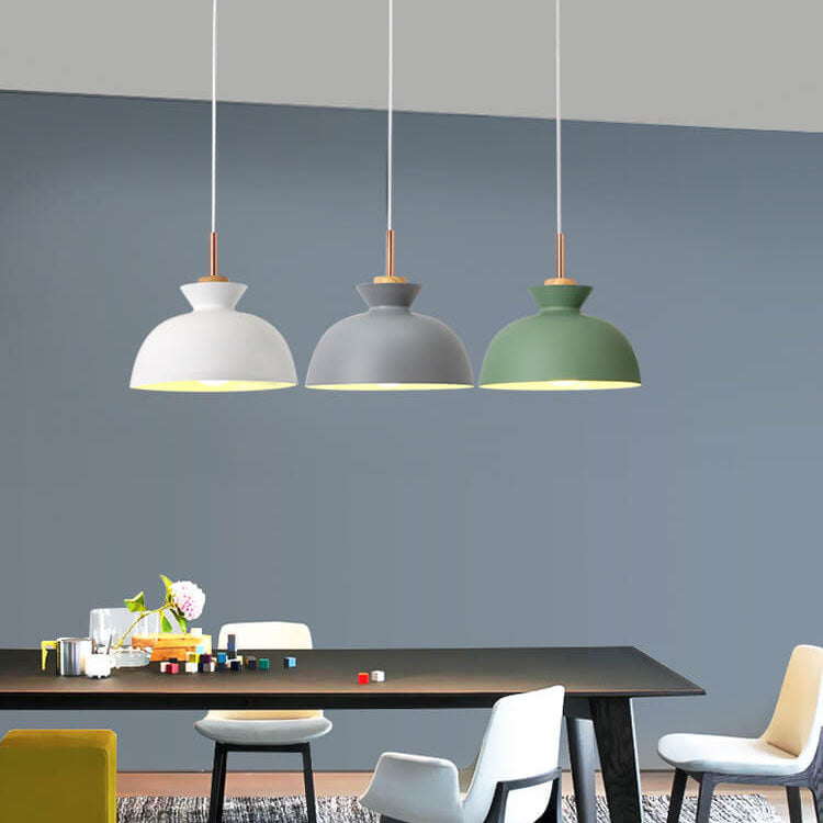 Norvo | AuroraLite Nordic Pendant Lamp | Metal Design | 1-Light | Modern Color Options