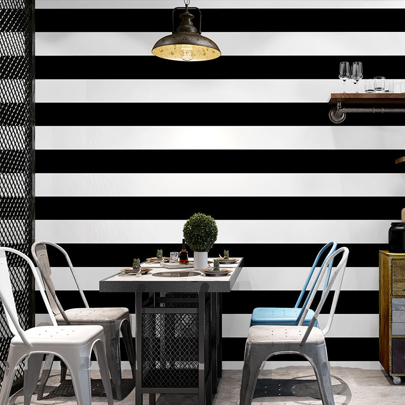 Norvo | Enkel Bredstripe Ikke-Klebrig Tapet for Kaffe-rom og Klesbutikk, 33 Fot x 20,5 Tommer