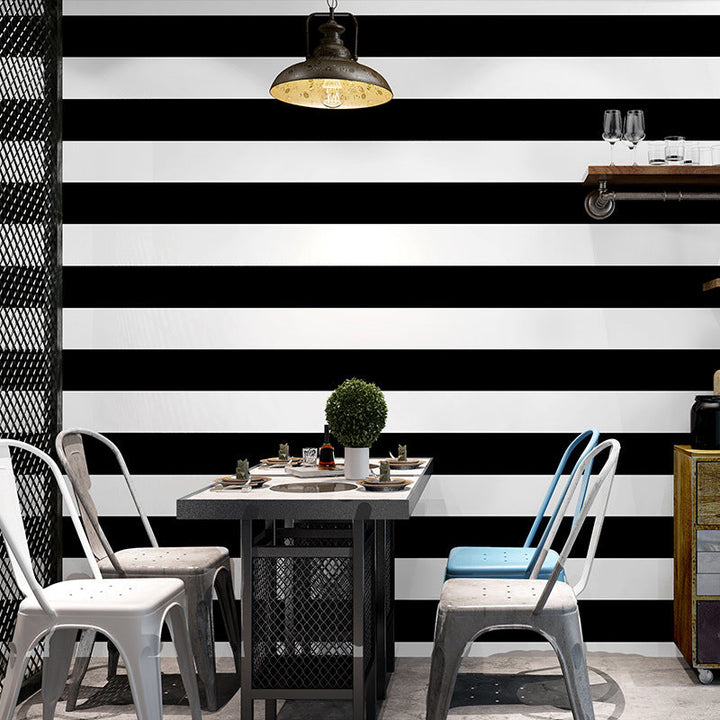 Norvo | Enkel Bredstripe Ikke-Klebrig Tapet for Kaffe-rom og Klesbutikk, 33 Fot x 20,5 Tommer