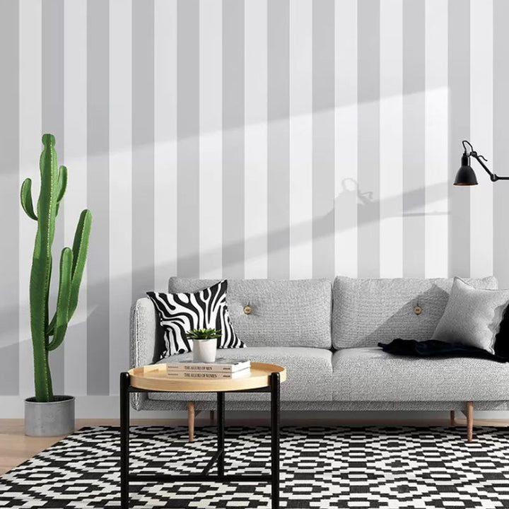 Norvo | Enkel Bredstripe Ikke-Klebrig Tapet for Kaffe-rom og Klesbutikk, 33 Fot x 20,5 Tommer