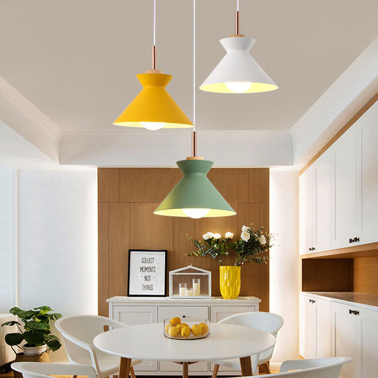 Norvo | AuroraLite Nordic Pendant Lamp | Metal Design | 1-Light | Modern Color Options
