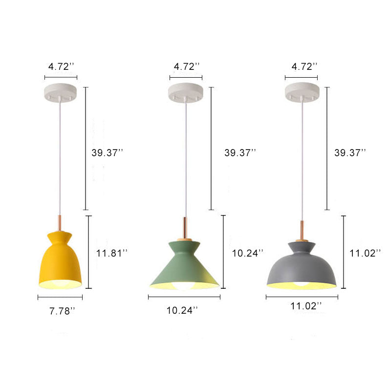 Norvo | AuroraLite Nordic Pendant Lamp | Metal Design | 1-Light | Modern Color Options