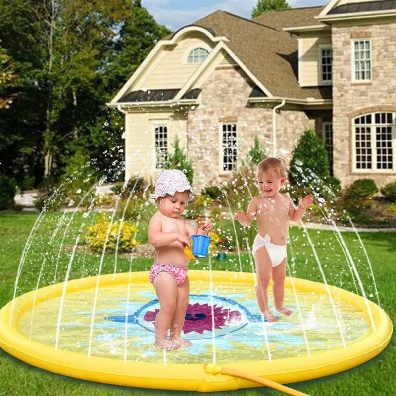 Norvo | Shark Splash Sprinkler Mat for Kids – Oppblåsbar Vannmatte
