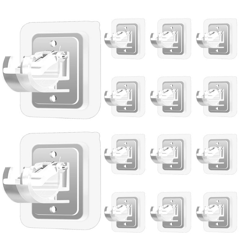 Norvo | Nail-Free Justerbare Gardinstang Braketter Holder – Bor-Fri & Vegg-Sikker