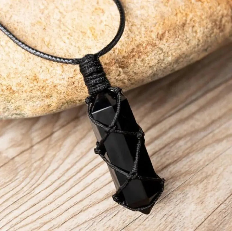 Norvo | Energisk Beskyttelses Obsidian Stein Halssmykke