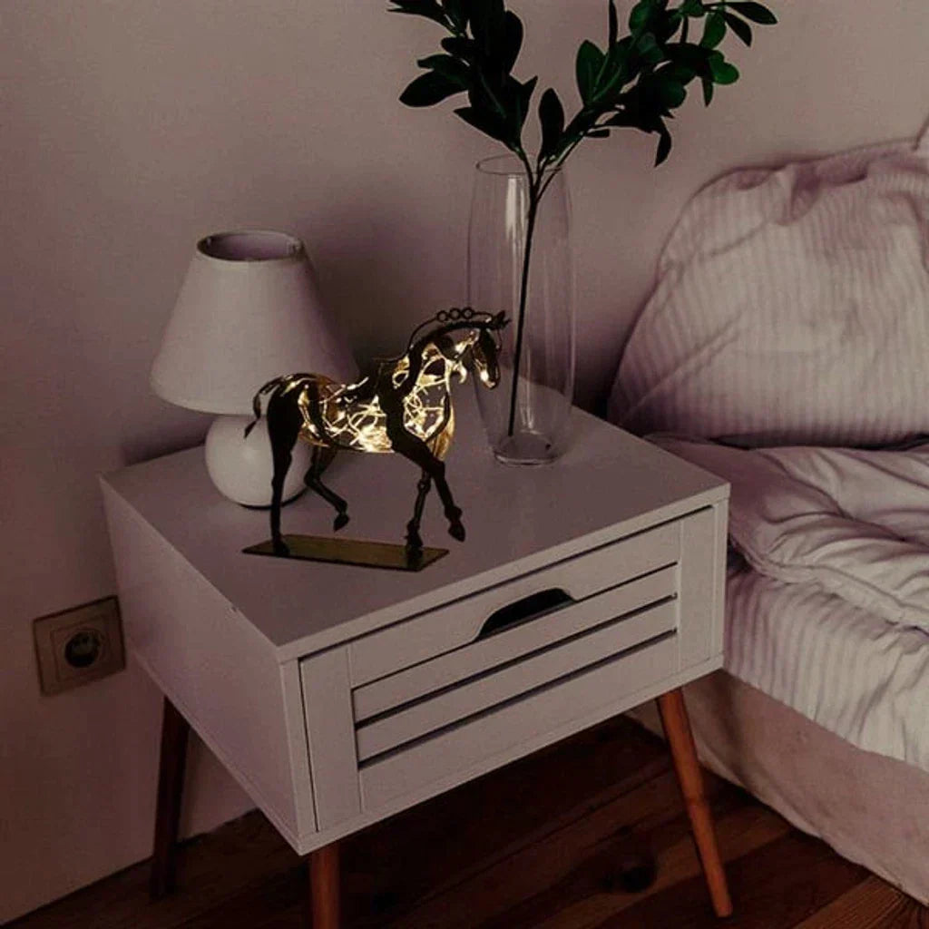 Norvo | Hest Skulptur - AdonisMetal - Rustikk Eleganse - Tidløst Dekorativt Stykke