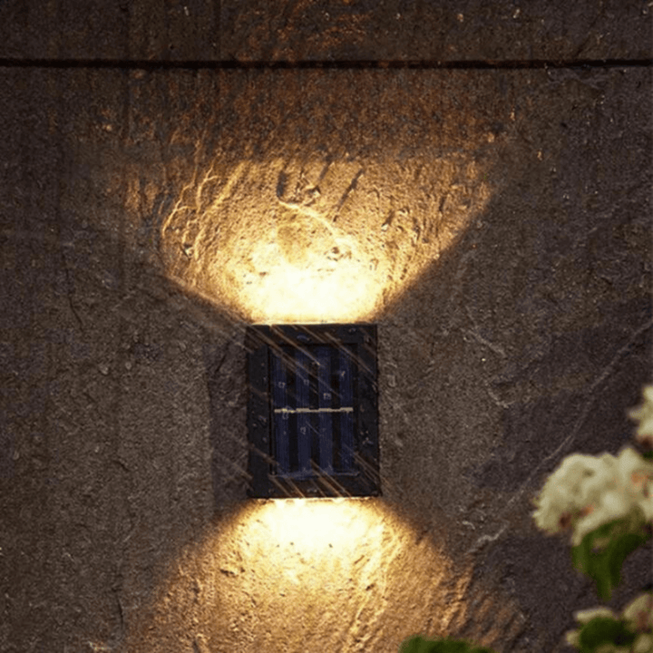 Norvo | Solar-Wandleuchte | Kabellose wetterfeste LED-Beleuchtung | Warmweiß