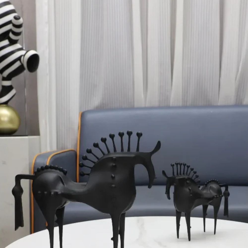 Norvo | Black Stallion Metall Skulptur