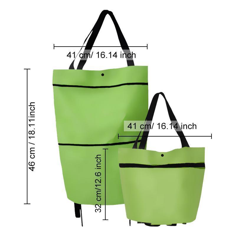 Norvo | 2 I 1 Sammenleggbar Handlekurv Tote Bag