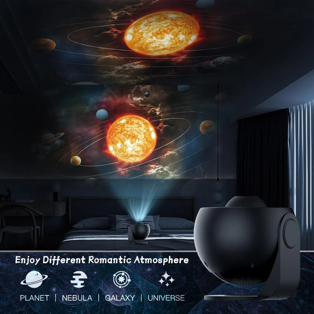 Planetarium Galaxy Projector - 360° rotasjon for full romdekning Norvo