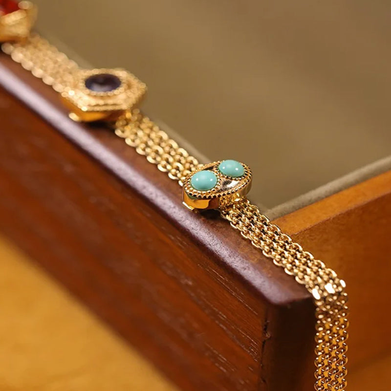 Norvo | Vintage Farget Zirkon Halskjede