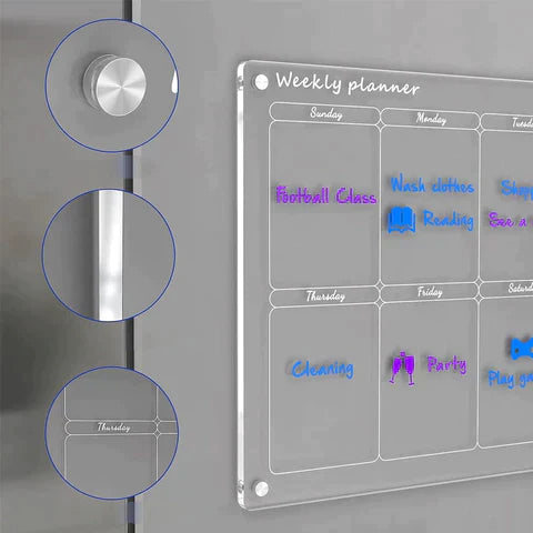 Norvo | Calendly™ - Akryll Magnetisk Kalender Tavle