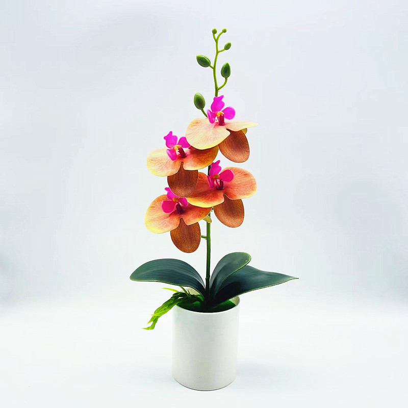 Norvo | Kunstig Orkidéblomst – Dekorativ Kunstig Plante for Stue og Borddekorasjon
