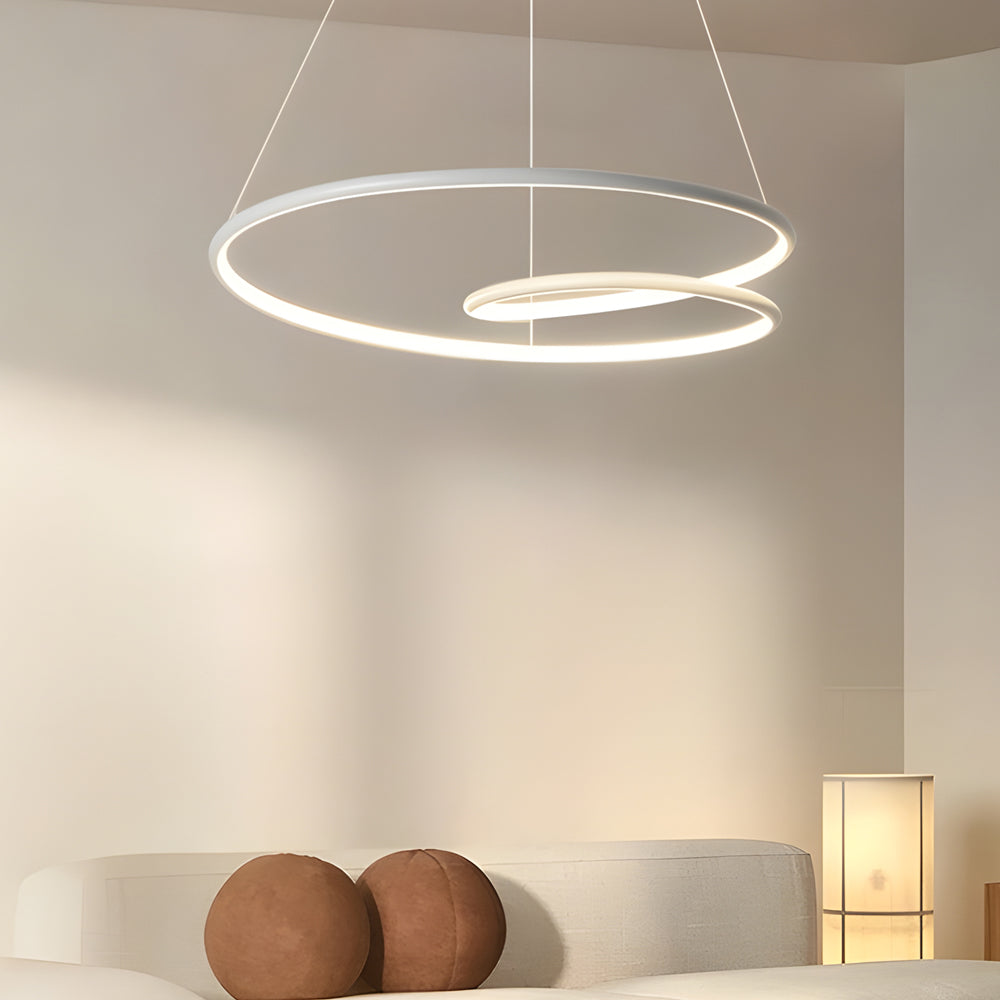 Moderne LED dimbar pendellampe - høydejusterbar taklampe for spisestue og stue