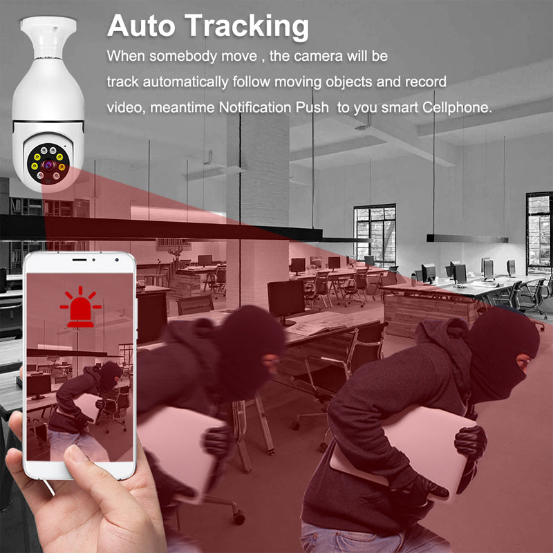 Norvo | Hjem Lyspære Kamera (TF-kort ikke inkludert)