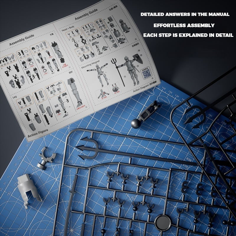 Norvo | DIY middelalderkriger sterk magnetisk avtakbar artikulert dukke
