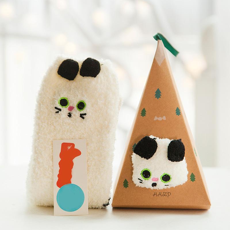 Norvo | 4 Par julestrømper i korallfleece myke varme sokker