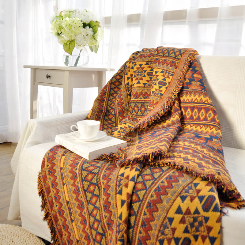 Bohemske strikkede kaster for sofasmykke | Norvo