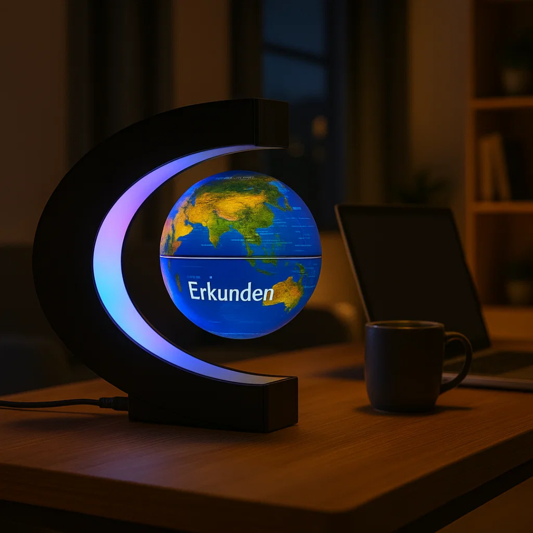 Norvo | AstroGlobe LED Verdens Globe – Flytende Globe Lampe med Magnetisk Oppheng