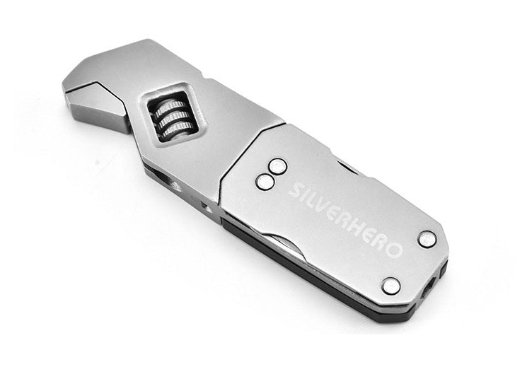 Norvo | Multifunksjonell Bærbar Rustfritt Stål Justerbar og Sammenleggbar Insexnøkkel Med Skrutrekker, for Daglig Bruk