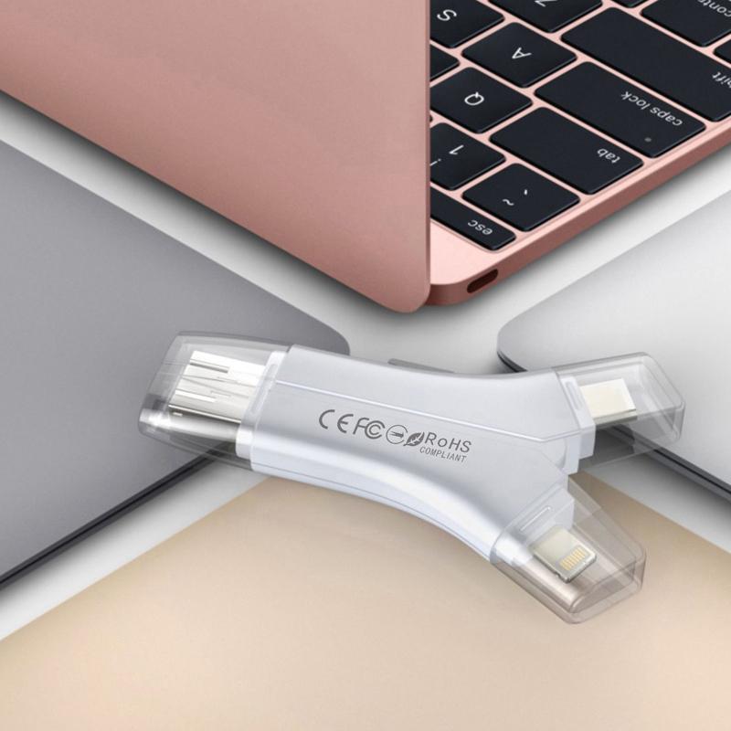 Norvo | 4-i-1 Bærbar Minnekortleser For Telefoner