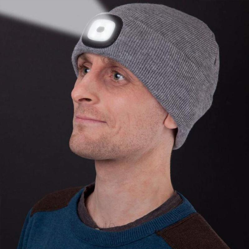 Norvo | Avtagbar LED Hodelykt Beanie Lue