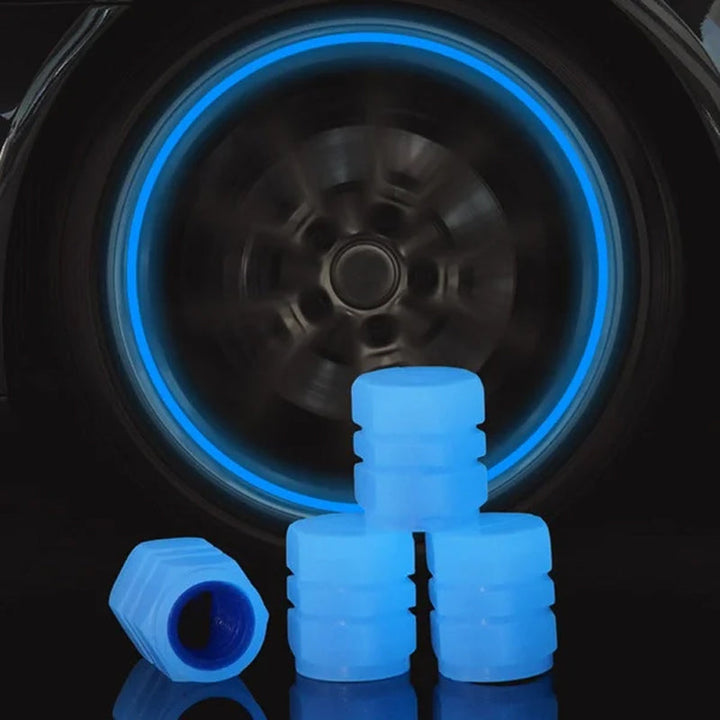 Norvo | Universelle Fluorescerende Dekk Ventilhetter (4 STK/Sett)