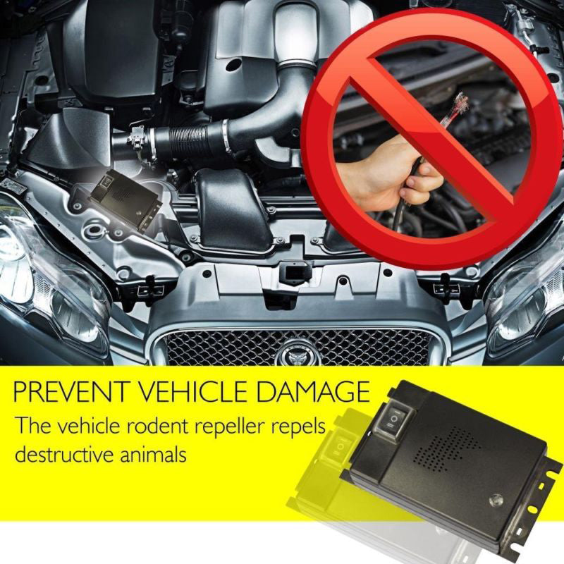 Norvo | Ultralyd Billus Repeller | Bærbar. Selvdrevet og Effektiv for Kjøretøybeskyttelse mot Skadedyr