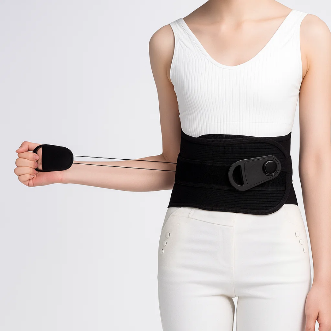 Lindring av korsryggsmerter – Pustende mesh og justerbar passform – Forbedrer holdning for kontor og hverdagskomfort Norvo