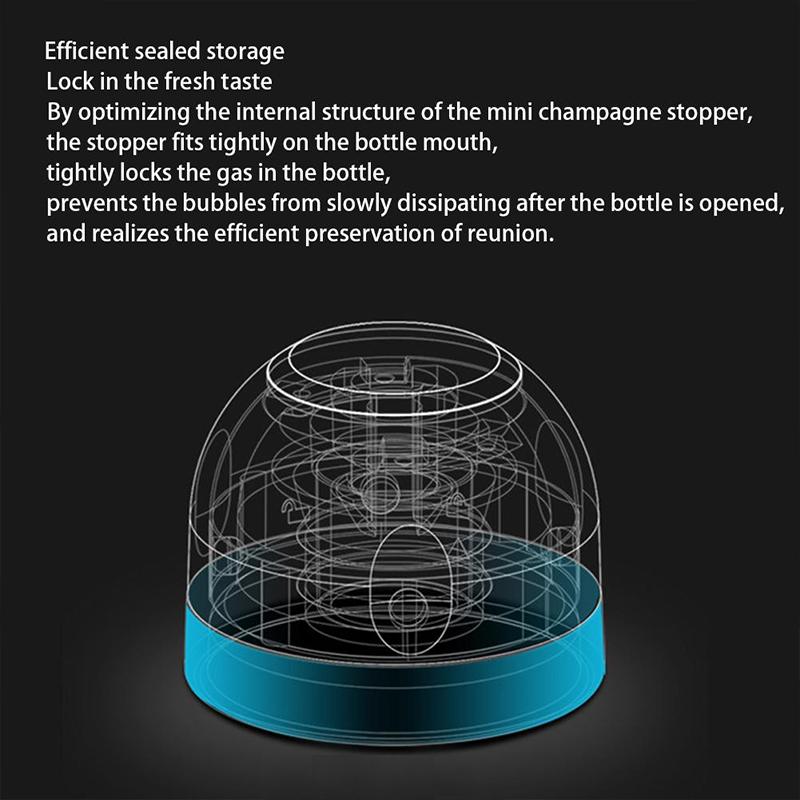 Norvo | Gjenbrukbar lekkasjesikker silikonforseglinghette for champagne- og vinflasker