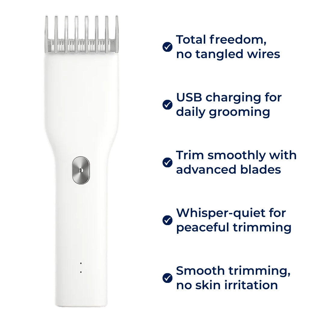 Oppladbar frihet – Lett keramisk bladdesign – Jevne enkle klipp for menn hjemme eller på farten Norvo