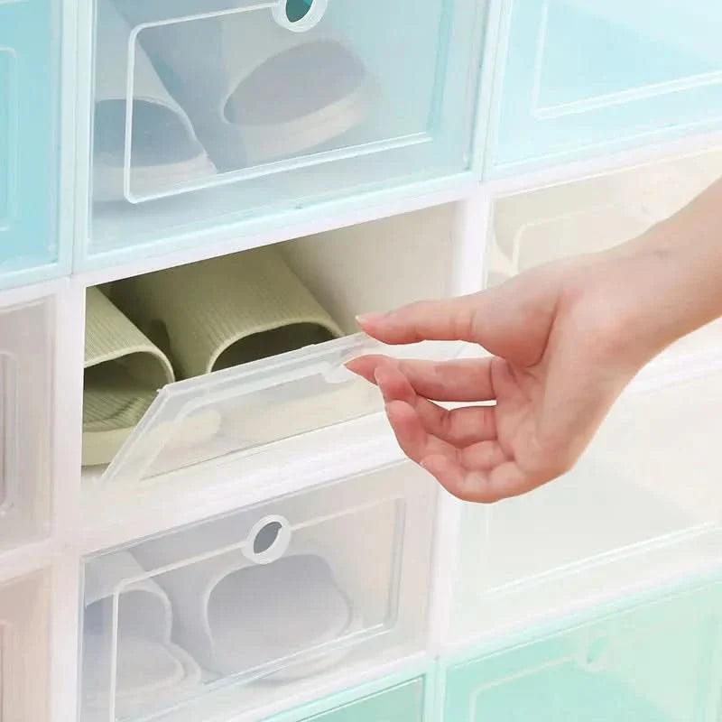 Norvo | SKOBOX LAGERSETT – 24 stable og gjennomsiktige skoesker for plassbesparende organisering og klar oversikt