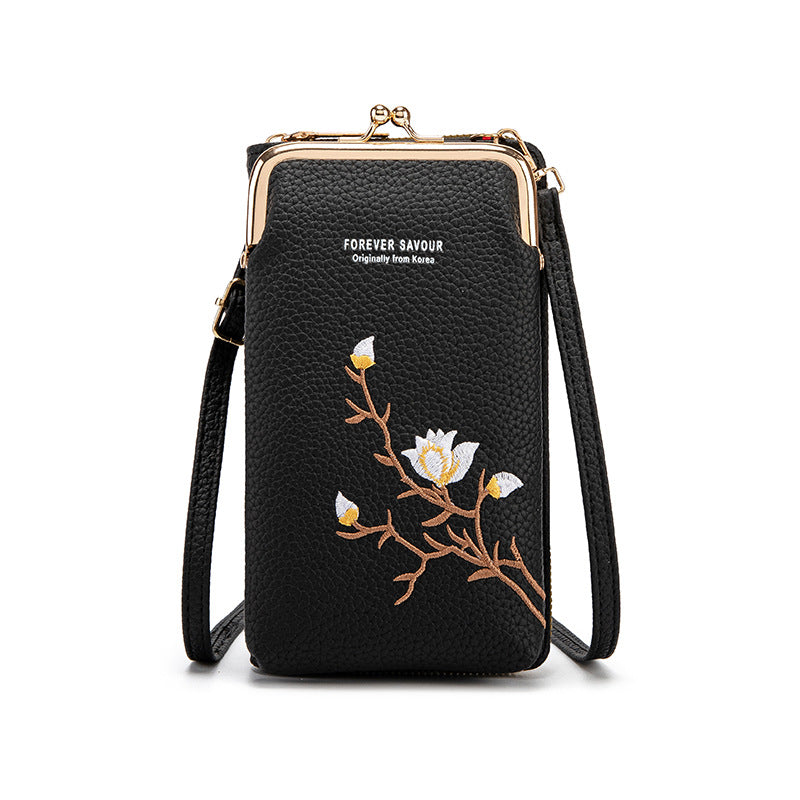 Norvo | Brodert kvinne crossbody lommebok