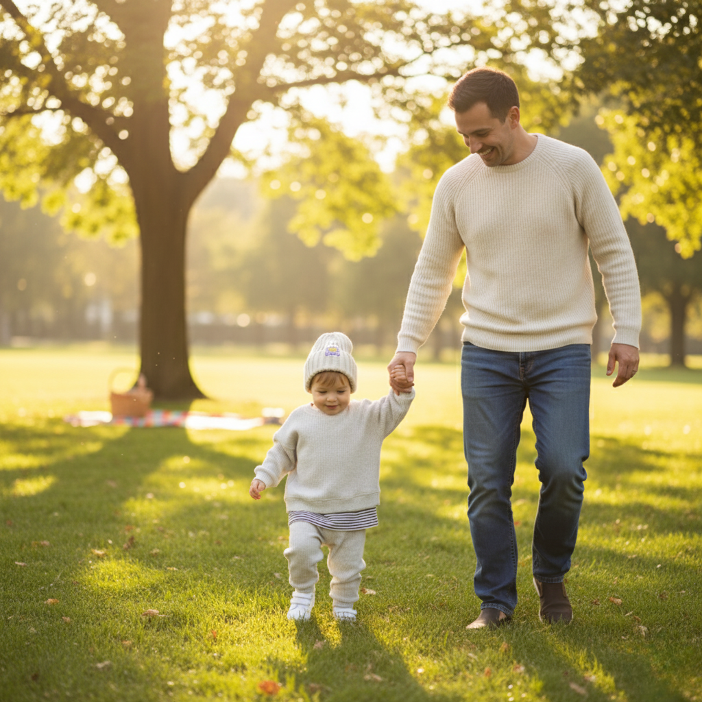 Norvo | Cozy Waffle Cotton Sweatshirt og Bukser Sett for Baby Gutter