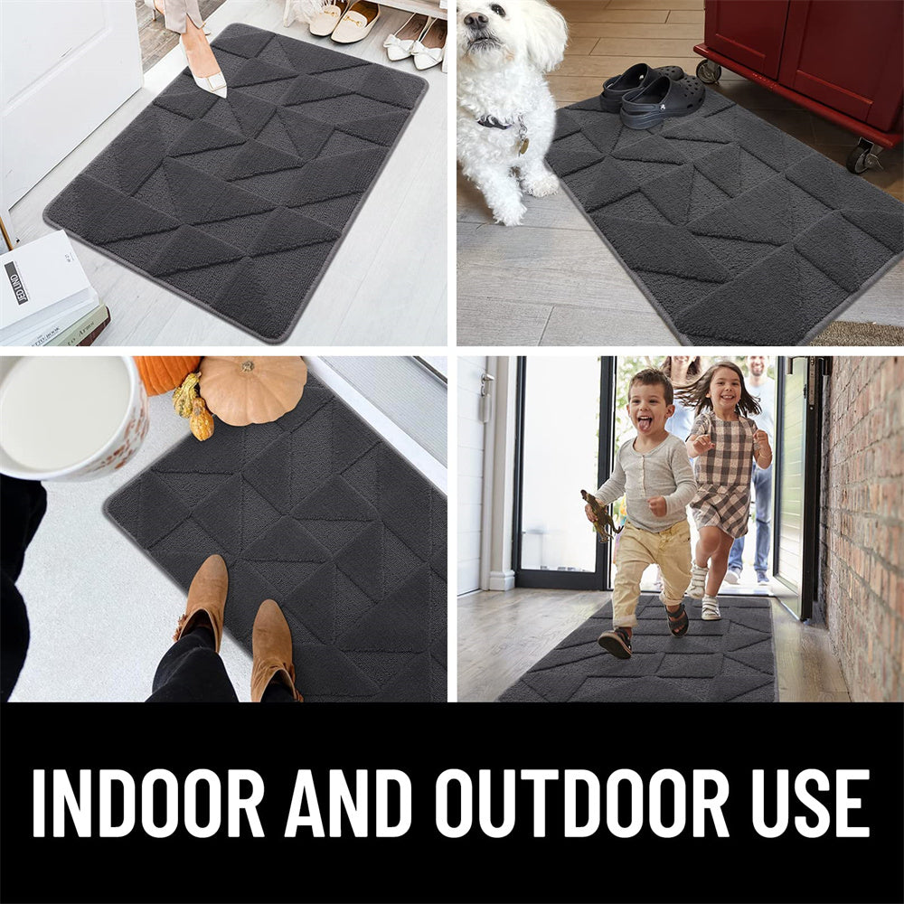 Norvo | Moderne Geometrisk Antiskli Mikrofiber Dørmatte