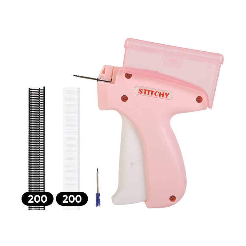 Norvo | Mini Etikettpistol med Oppbevaringsboks - Kompakt Design, Fint Nålsett, Inneholder Mer Enn 2000 Etiketter, Egnet for Klær og Stoffetiketter