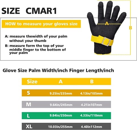 Norvo | Matkvalitet rustfritt stål mesh metallhanske