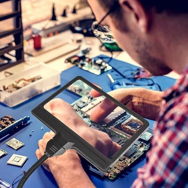 Norvo | Full-Page 5X Forstørrelsesglass Bokleselampe Gulvlampe