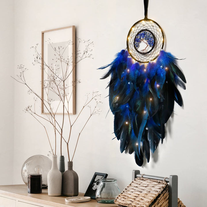 Norvo | Krystall Livets Tre Fjær Glød Drømmefanger