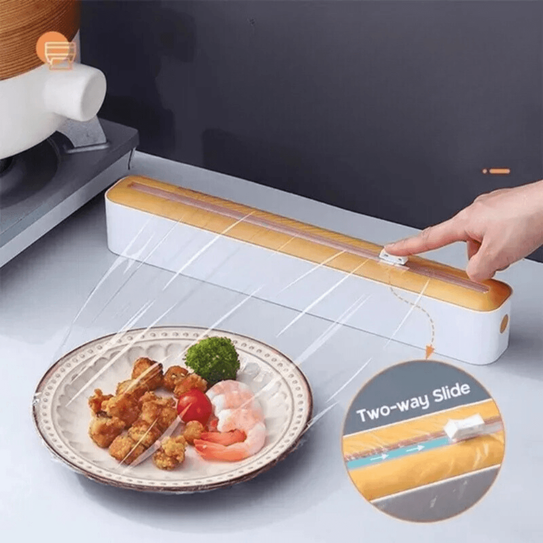 Norvo | Film dispenser med kniv for enkel kutting av mat og aluminiumsfolie