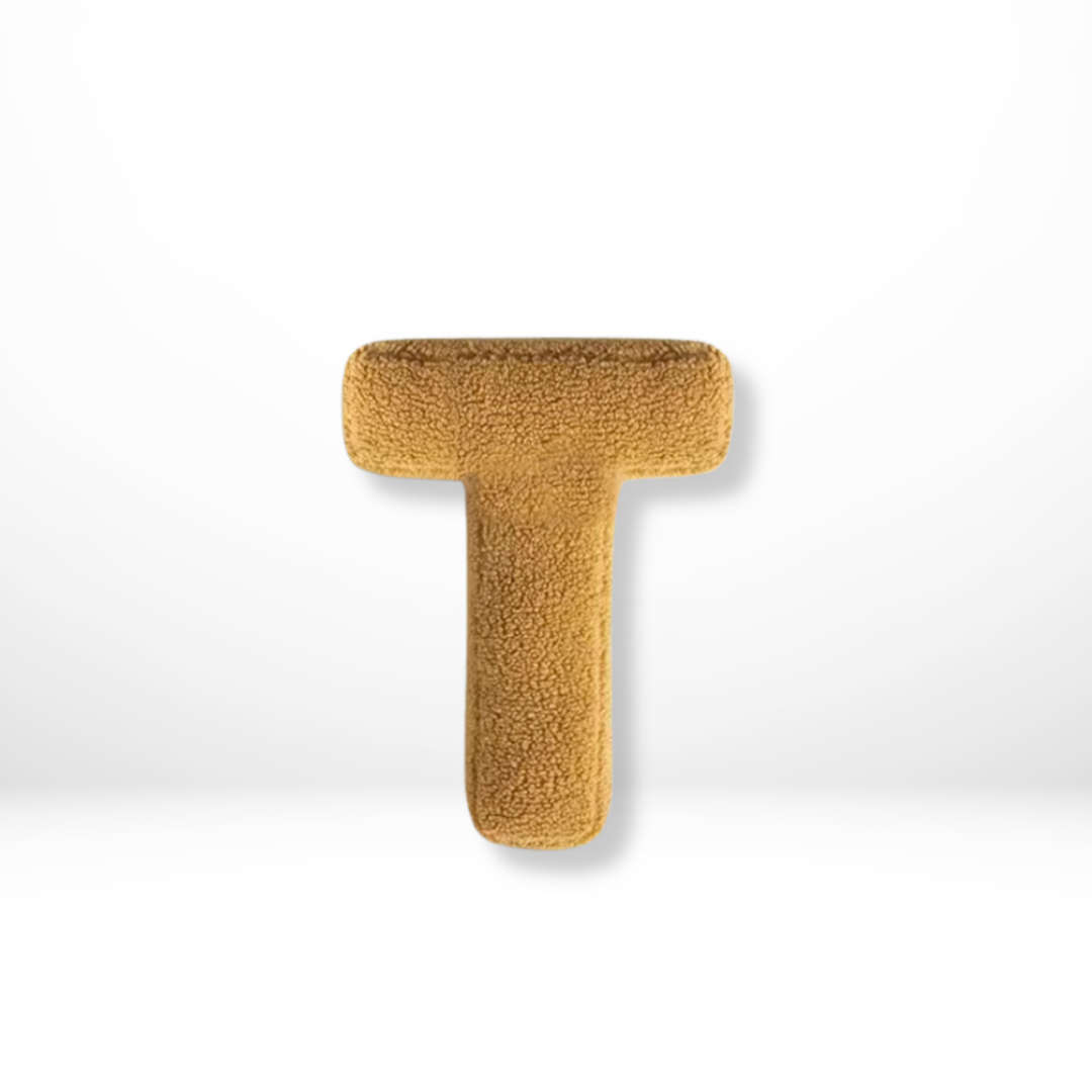 Norvo | Alfabetpute Velura – Myk fløyelsdekorativ pute i hver bokstav av alfabetet