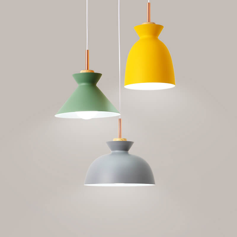 Norvo | AuroraLite Nordic Pendant Lamp | Metal Design | 1-Light | Modern Color Options