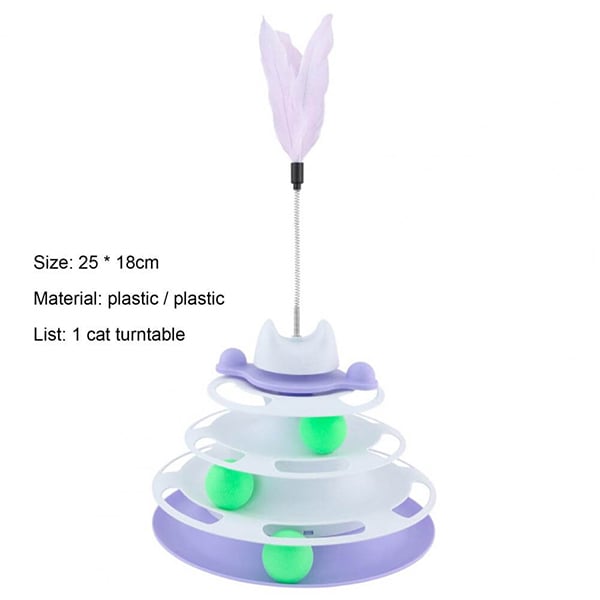 Norvo | Deilig interaktiv sirkelbane med bevegelige baller kattehøytaler for avslapning