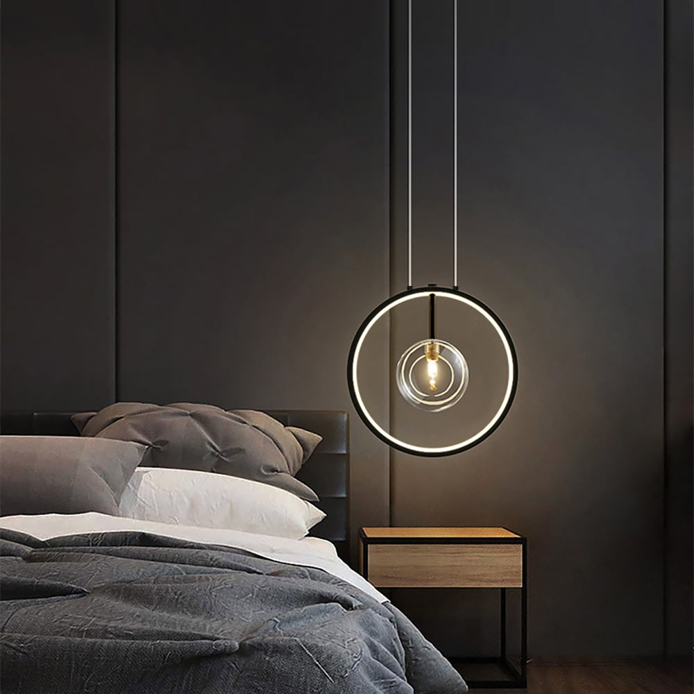 Norvo | LumoGlobe – Minimalistisk svart pendellampe med glass LED-globe